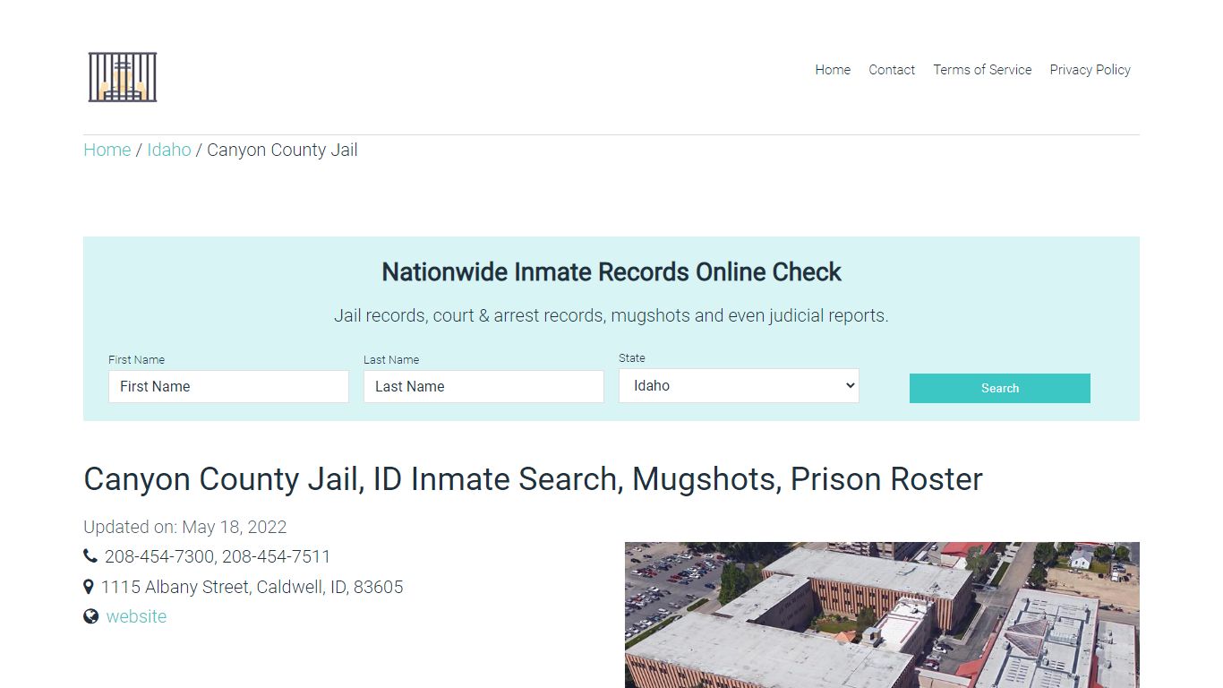 Canyon County Jail, ID Inmate Search, Mugshots, Prison Roster