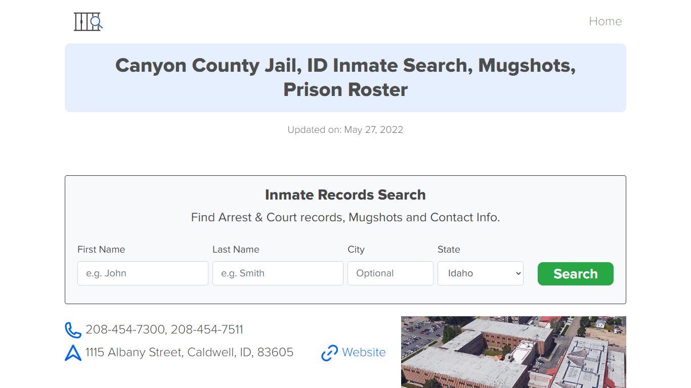 Canyon County Jail, ID Inmate Search, Mugshots, Prison Roster